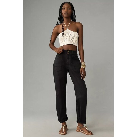 The Wanderer Mid-Rise Relaxed-Leg Pants by Pilcro 33 - Picture 1 of 4